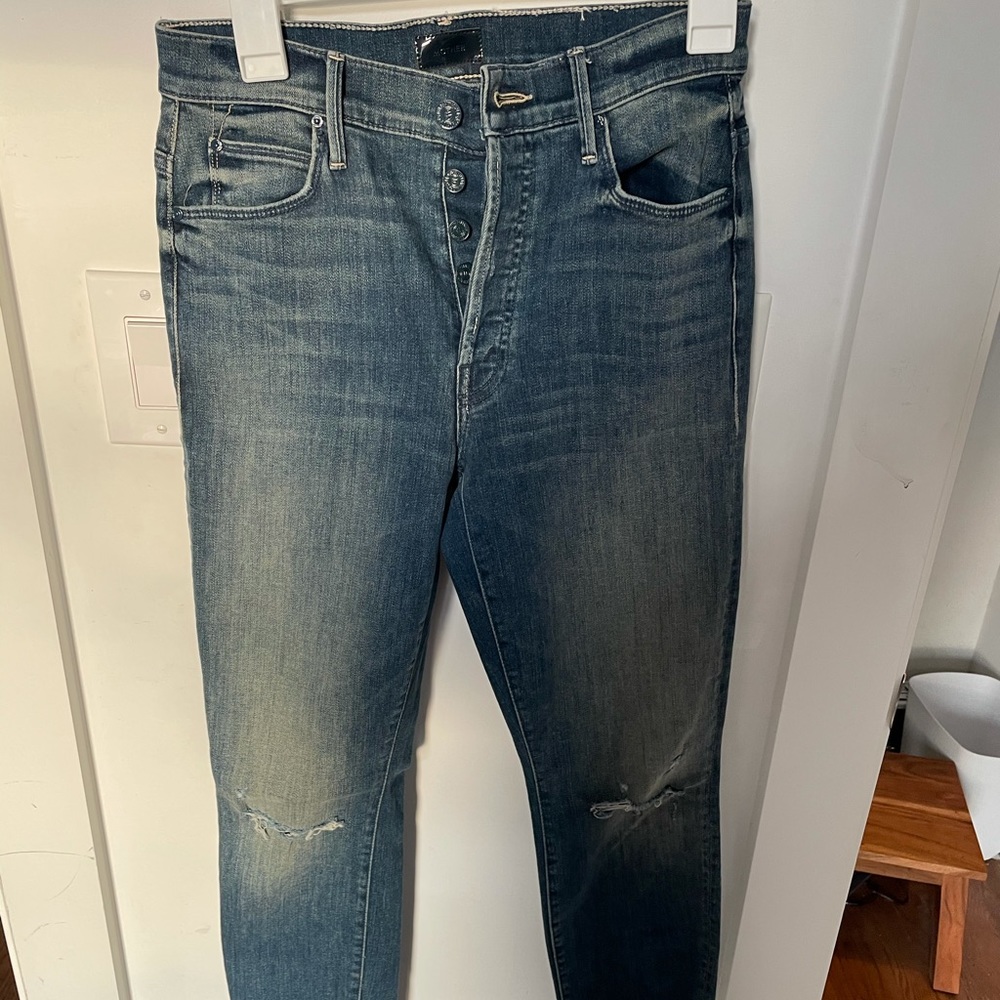Mother Skinny The Stunner Ankle Fray Size 27